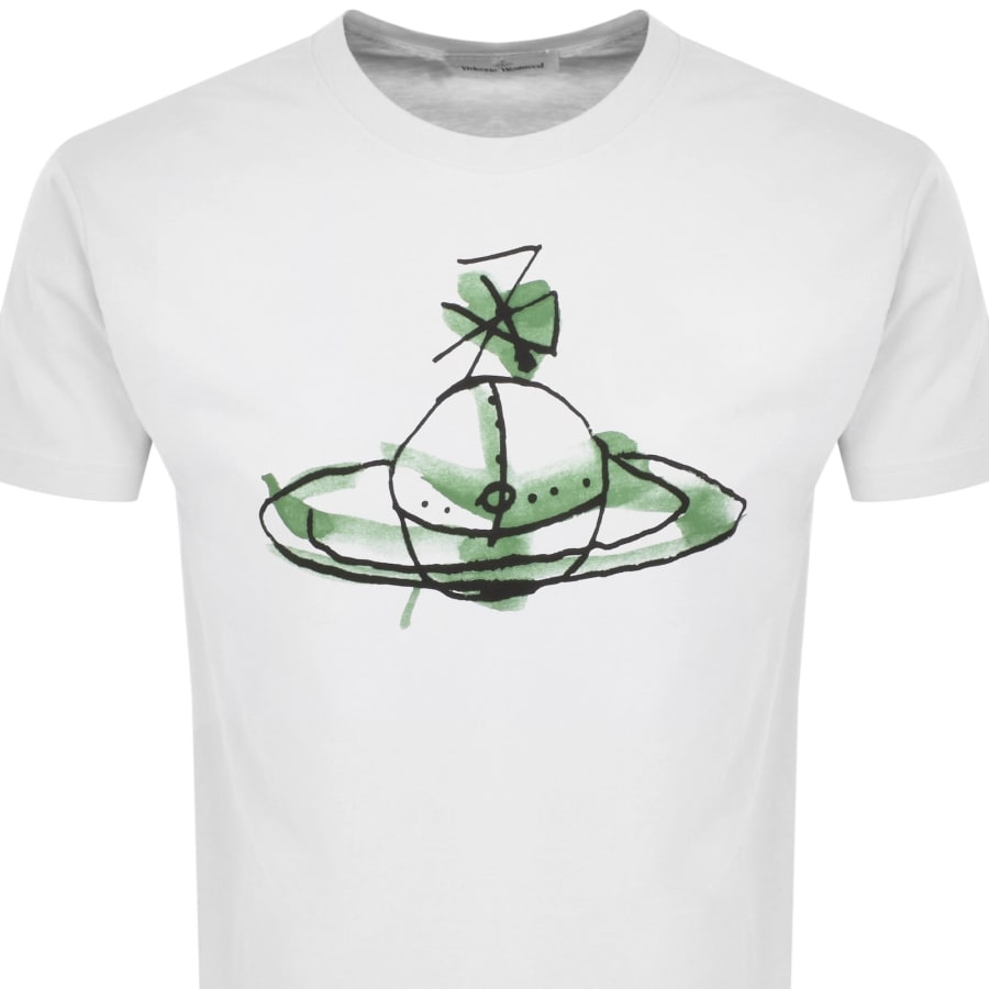 Vivienne Westwood Drawn Orb Logo T Shirt White | Mainline